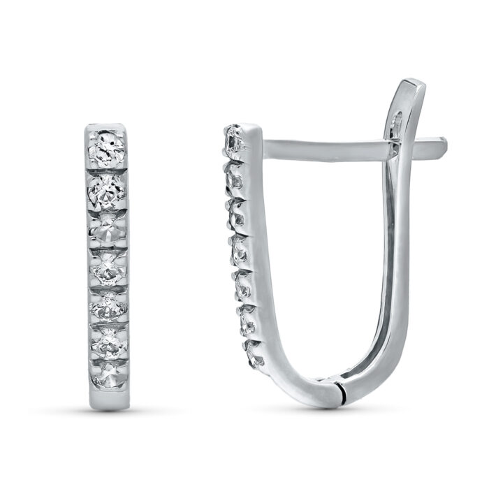 18K PENDIENTES CIRCONITA ORO BLANCO CATALAN