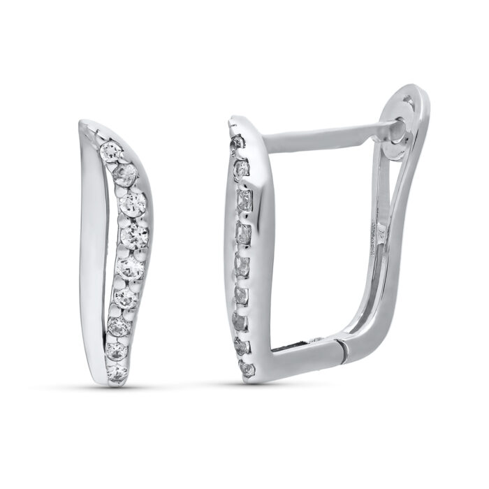 18K PENDIENTES ORO BLANCO CIRCONITA CATALAN