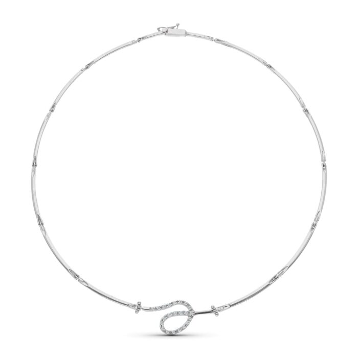 18K GARGANTILLA ORO BLANCO MOTIVO CIRCONITAS