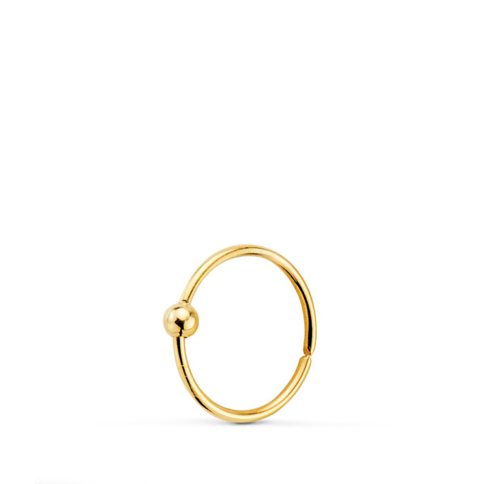 18K PIERCING ORO AMARILLO NARIZ CON BOLA LISA 1,5 MM. DIAMETRO: 8 MM