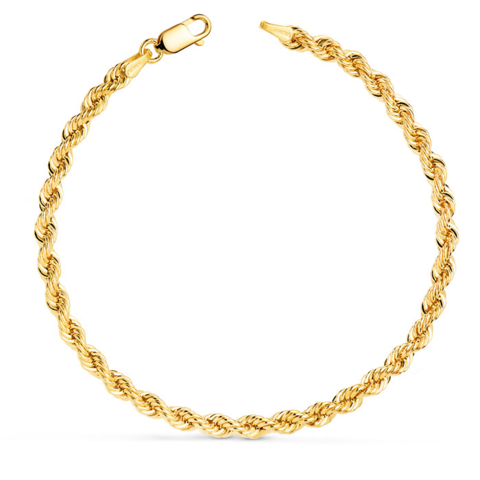 18K PULSERA ORO AMARILLO CORDON SALOMONICO. ANCHO 3,8 MM LARGO 19,5 CM
