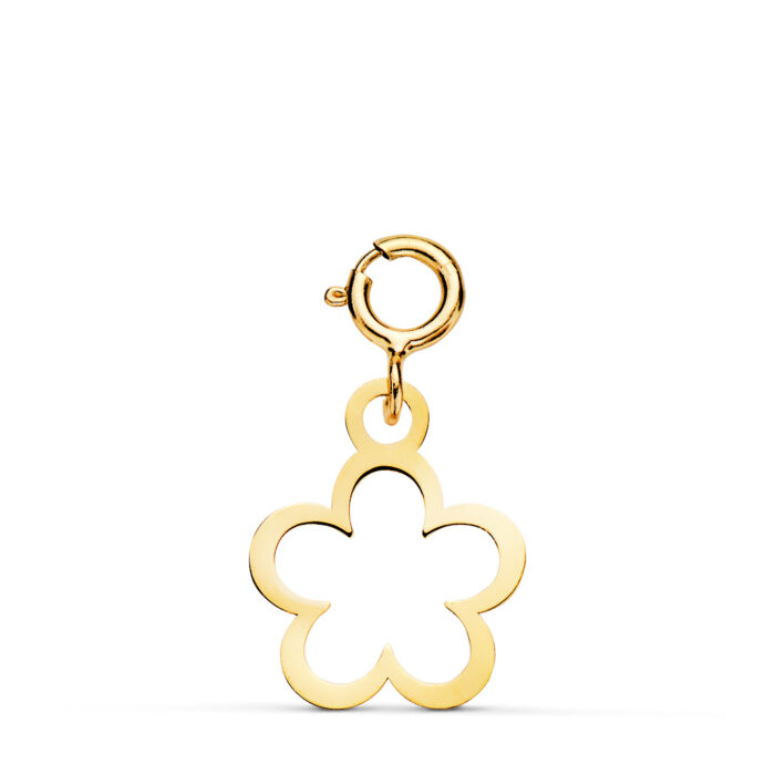 18K COLGANTE ORO AMARILLO MARGARITA 12 X 10 MM CON REASA DE 4.5 MM