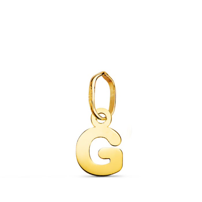 18K COLGANTE ORO AMARILLO LETRA " G " BRILLO. 8.3 X 5.5 MM