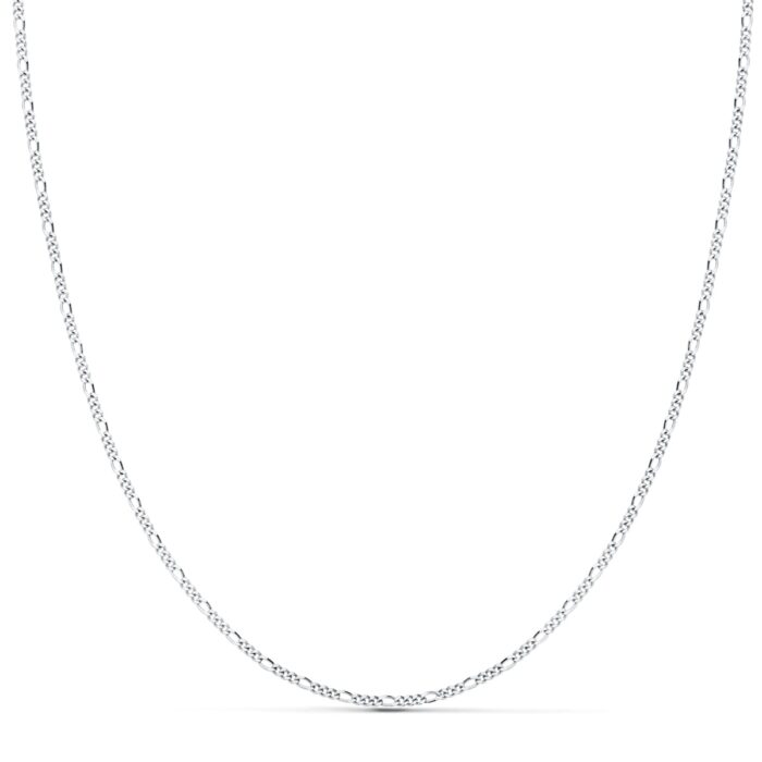 18K CADENA MACIZA ORO BLANCO CARTIER 3X1. 1 MM 50CM