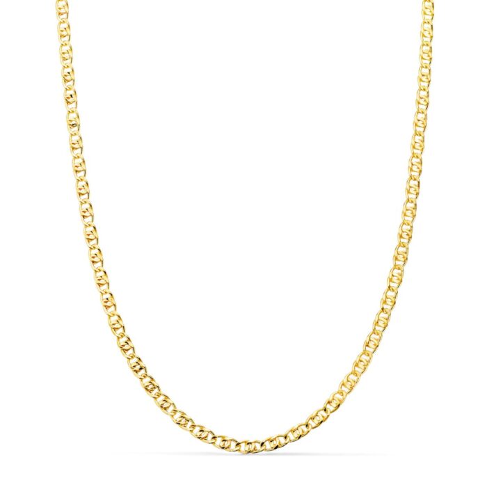 18K CADENA ORO AMARILLO ANCLA HUECA LARGO 50CM ANCHO 2 MM