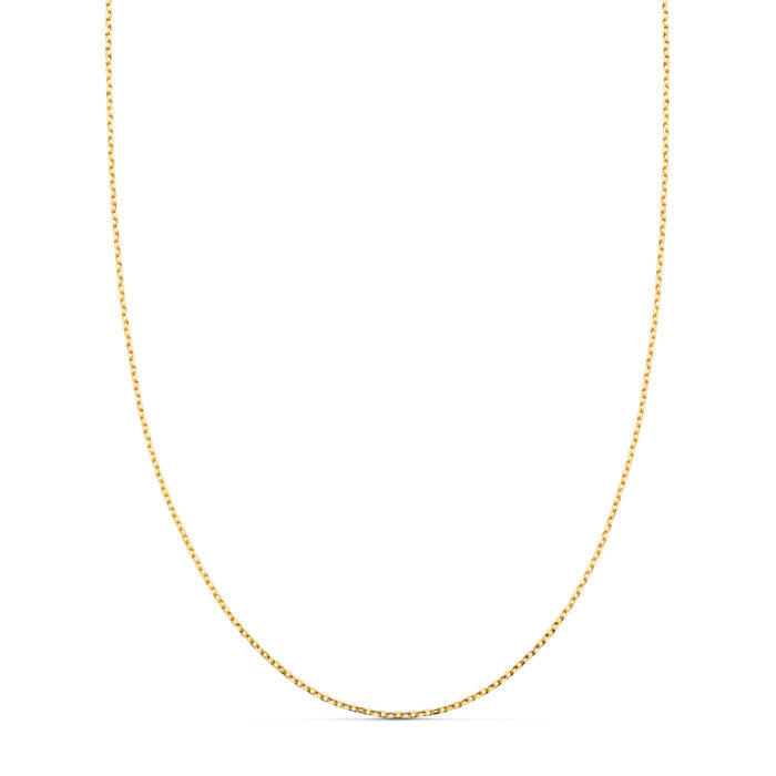 18K CADENA ORO AMARILLO FORZADA MACIZA ANCHO: 0.75 MM LARGO: 40CM