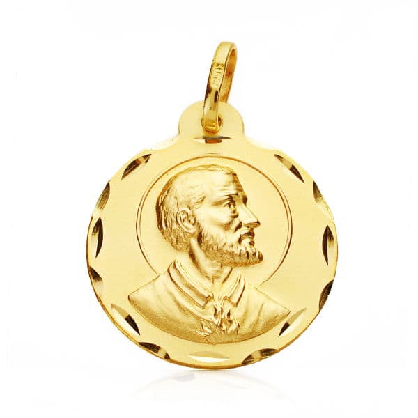 18K MEDALLA ORO AMARILLO SAN FRANCISCO JAVIER 22 MM