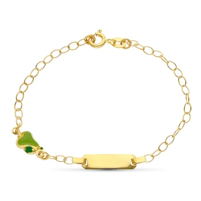 18K ESCLAVA ORO AMARILLO PERA 16CM