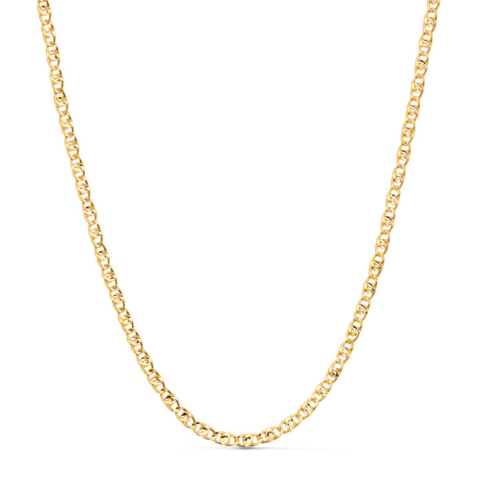 18K CADENA ORO AMARILLO TIPO ANCLA. LARGO: 50 CM. ANCHO: 2,8 MM. CIERRE REASA.