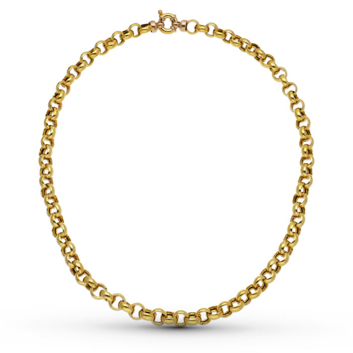 18K CADENA ORO AMARILLO ROLO HUECA 45CM 8 MM