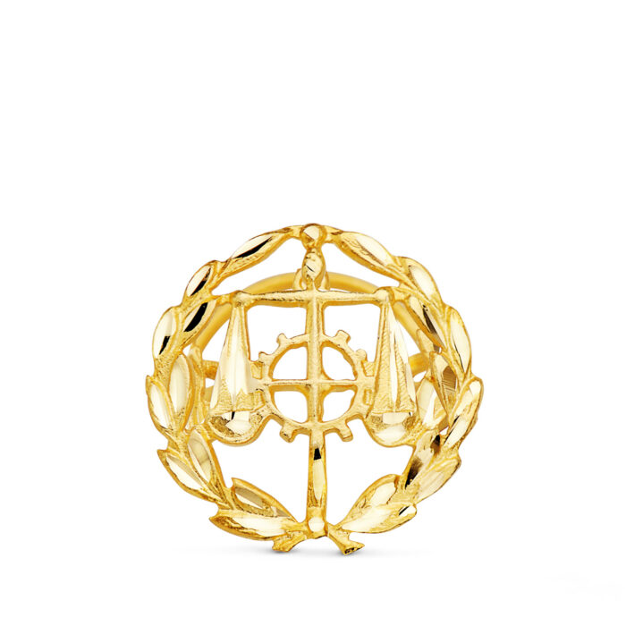 18K INSIGNIA ORO AMARILLO RELACIONES LABORALES (GRADUADO SOCIAL)  16 X 16 MM