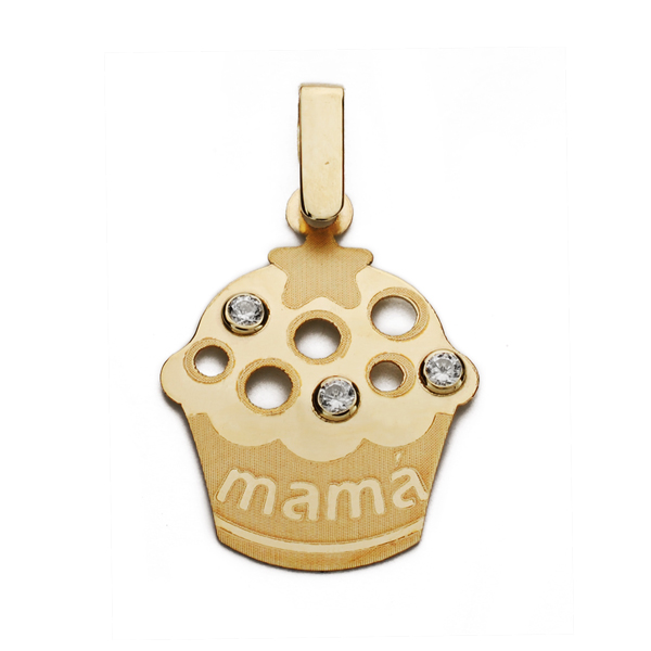 9K COLGANTE ORO AMARILLO MADRE. 21X16 MM