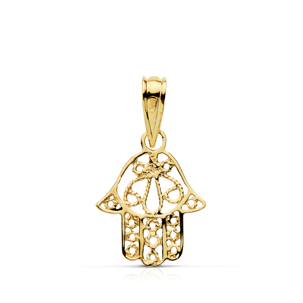 9K COLGANTE MANO DE FATIMA ORO AMARILLO 9K 14X11 MM