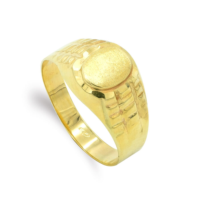 9K SELLO ORO AMARILLO HUECO OVAL. ZONA GRABADO: 7X5 MM
