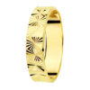 Alianza de Matrimonio en Oro Amarillo 9K Tallada – Diseño Facetado 4 mm