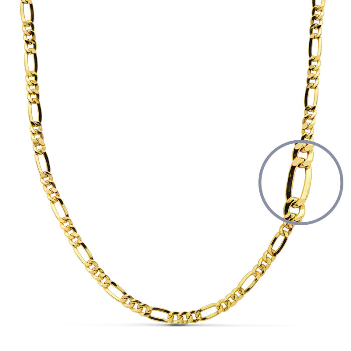 9K CADENA ORO AMARILLO HUECA 60X3MM