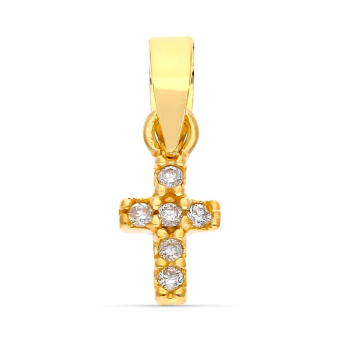 9K COLGANTE ORO AMARILLO DIAMANTES 0.03 CTS 6X4 MM