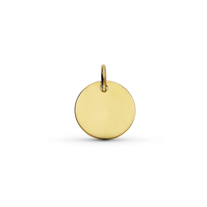 9K DISCO ORO AMARILLO LISO 12MM