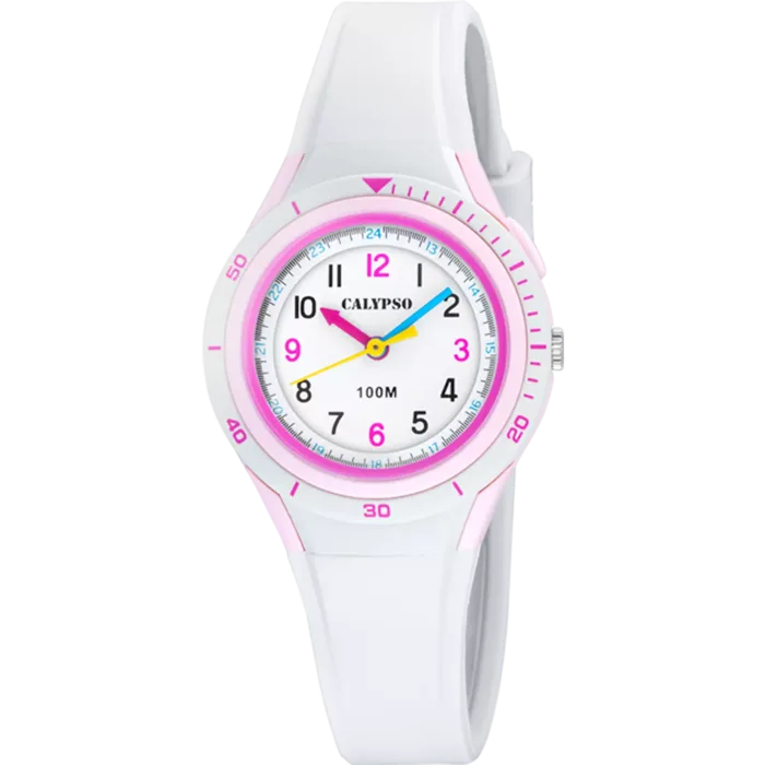Reloj Calypso K5856/1 Unisex – Blanco Deportivo 10 ATM