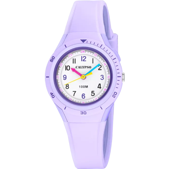 Reloj Calypso K5856/3 Unisex – Morado Pastel y Deportivo 10 ATM