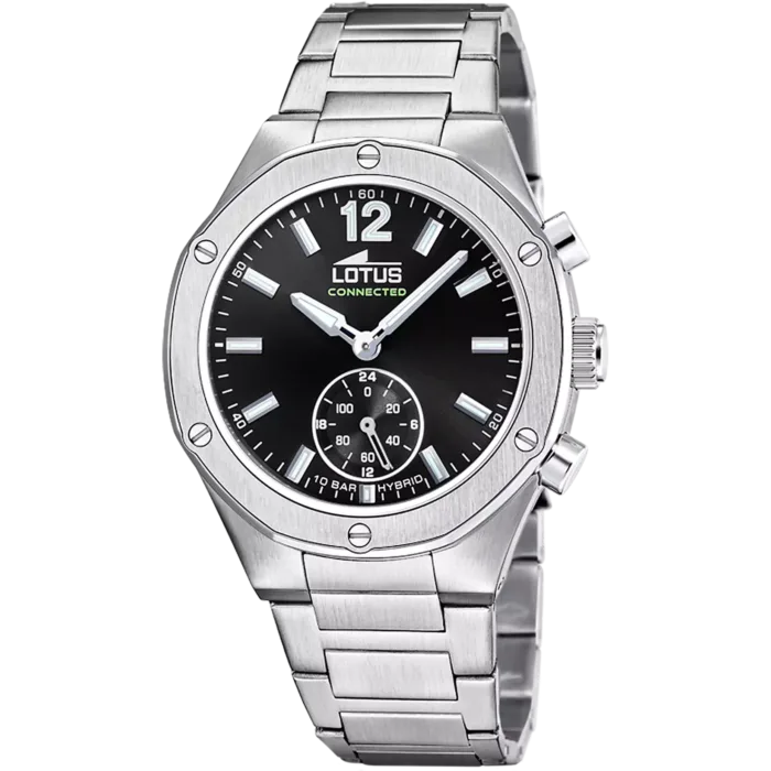 RELOJ LOTUS CONNECTED 18971/6 NEGRO CORREA DE ACERO INOXIDABLE, MUJER