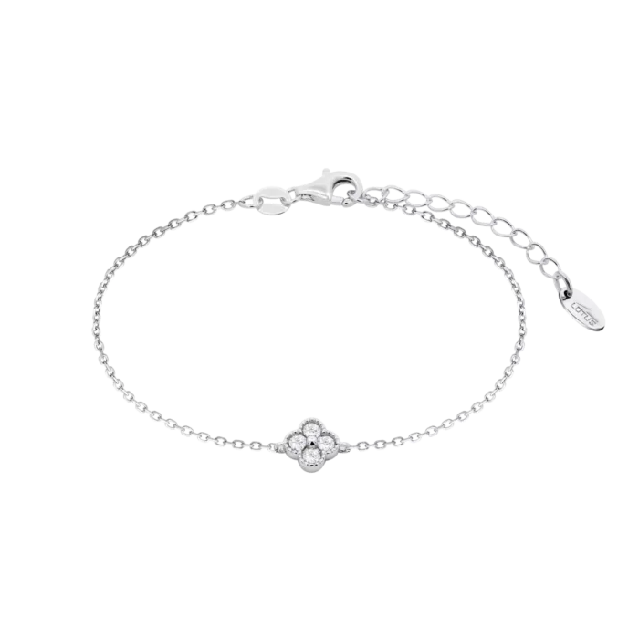 Pulsera Lotus Silver LP3889-2/1 para Mujer - Plata de Ley 925 con Flor de Circonitas