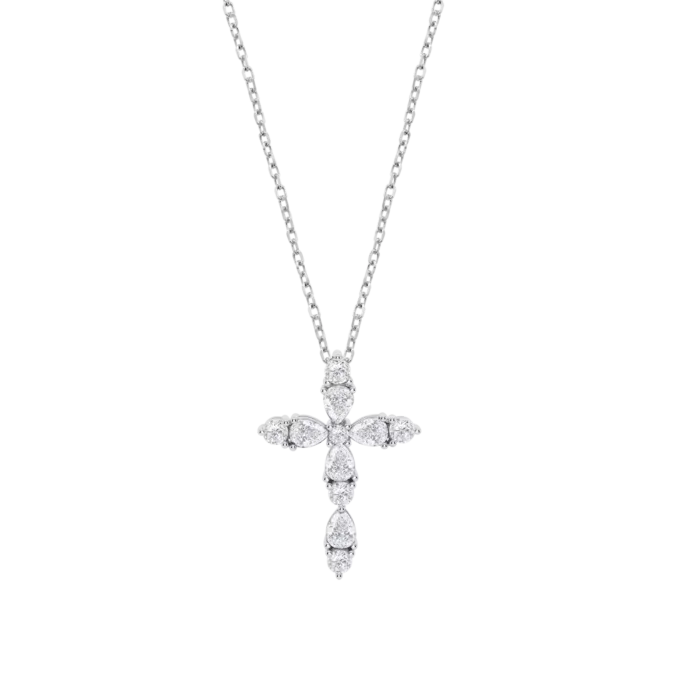 Collar Lotus Silver LP3915-1/1 de Plata 925 con Cruz de Circonitas Blancas