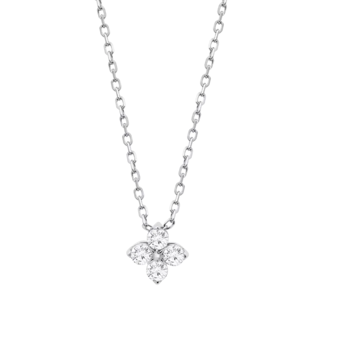 Collar Lotus Silver LP3926-1/1 de Plata 925 con Colgante de Flor en Circonitas