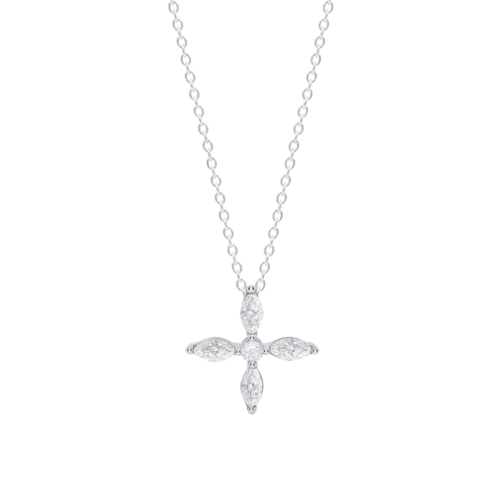 Collar de Cruz Lotus Silver LP3933-1/1 en Plata 925 con Circonitas Blancas