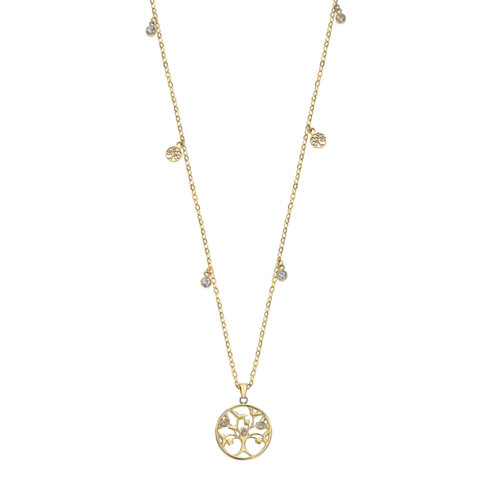 Collar Lotus Style Bliss LS2600-1/2 Dorado | Árbol de la Vida en Acero Inoxidable
