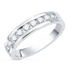 Alianza de Oro Blanco 18K con 9 Diamantes (0.50 ct) – Pureza VS2 Color G