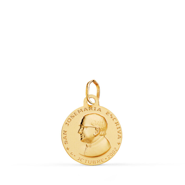 18K MEDALLA ORO AMARILLO SAN JOSE Mª ESCRIVÁ LISA MATIZADA 14MM