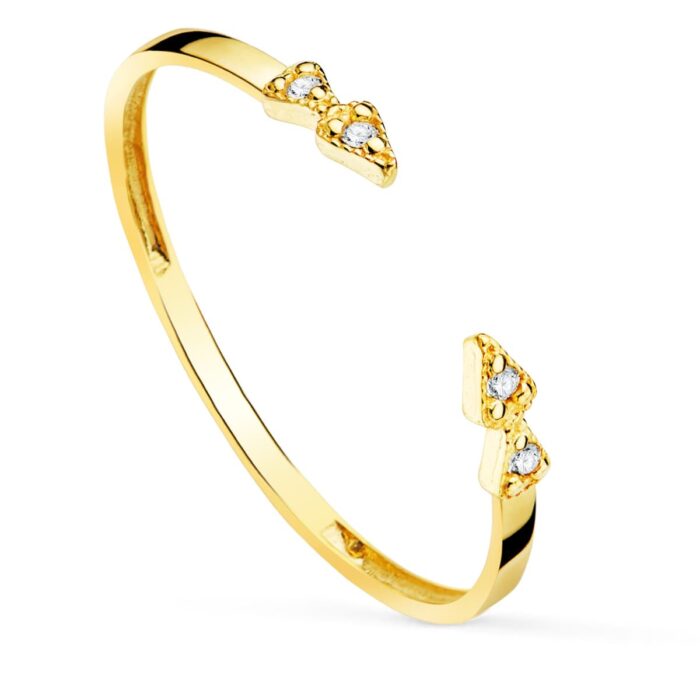 18K SORTIJA ORO AMARILLO DIAMANTES DE LABORATORIO  0,032 QTS. VS2-G CUERPO 1,10 MM