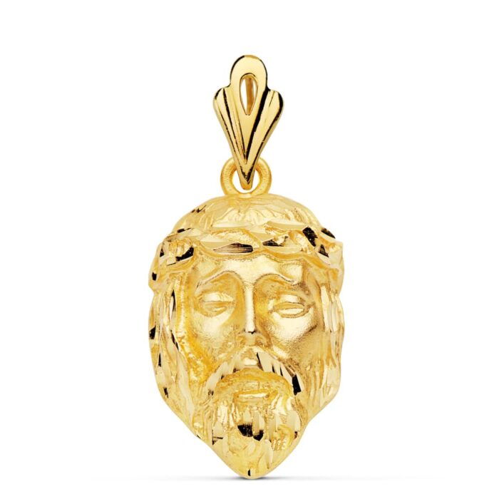 18K COLGANTE ORO AMARILLO CABEZA DE CRISTO  25X17 MM