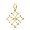 Colgante Cruz de Occitania en Oro Amarillo 18K – 28 x 24 mm