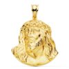 Colgante de gran tamaño en oro amarillo de 18 quilates con la imagen detallada del Santo Rostro de Cristo, medidas 42x35 mm.