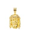 Pequeño colgante de cruz con el Cristo de la Buena Muerte en oro amarillo de 18 quilates, dimensiones 23x15 mm.