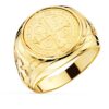 Anillo Sello en Oro Amarillo 18K Cruz de San Benito – 16 mm (Ancho 22 mm)