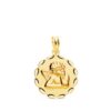 Medalla Angelito Burlón en Oro Amarillo 18K con Bisel de Arcos Tallados (17 mm)