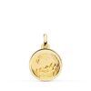 Medalla Niño del Pesebre en Oro Amarillo 18K - Bisel Liso (16 mm)