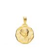Medalla de Oro Amarillo 18K Ángel Querubín – Acabado Brillo 15 mm