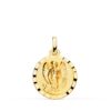 Medalla Ángel de la Guarda en Oro Amarillo 18K - Borde Tallado 18 mm