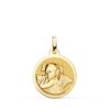 Medalla Ángel Niña Revoltosa de Oro Amarillo 18K - Acabado Brillo 18 mm