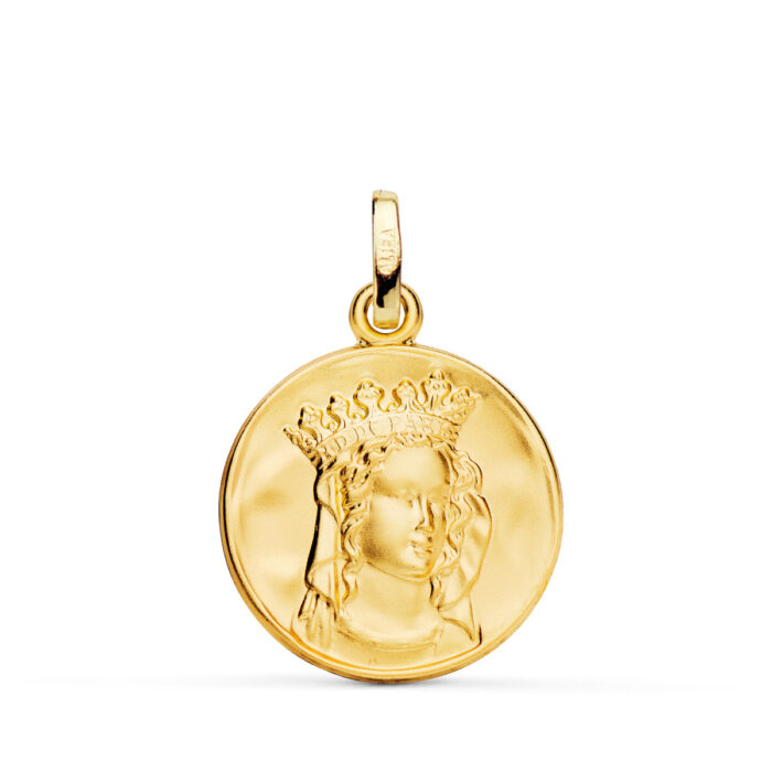 Medalla Notre Dame de París en Oro Amarillo 18K – 20 mm Estilo Moneda