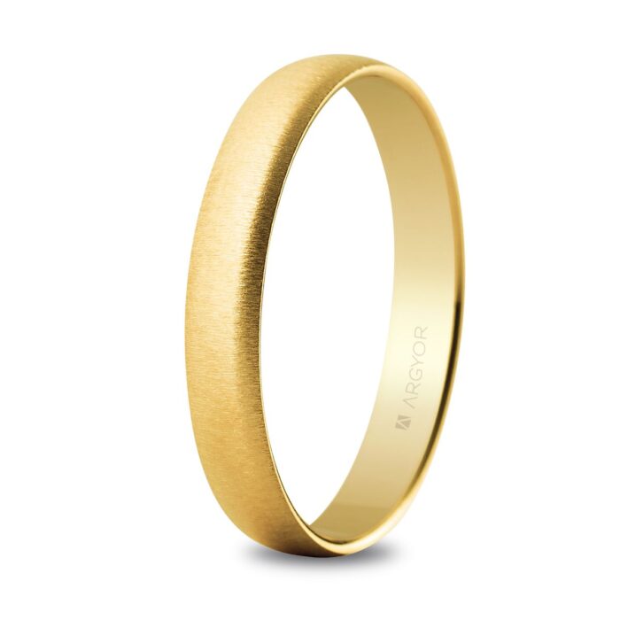 Alianza oro 3,5mm texturizada (50353T)