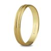 Alianza de Boda Oro Amarillo 18K – Diseño Doble Banda Satinada (4 mm)