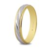 Alianza de Boda Argyor Bicolor 18K - Diseño Estriado 4 mm (Ref. 5240136)