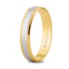 Alianza de Boda Argyor Bicolor 18K – Diseño Original Mate y Brillo (4 mm)