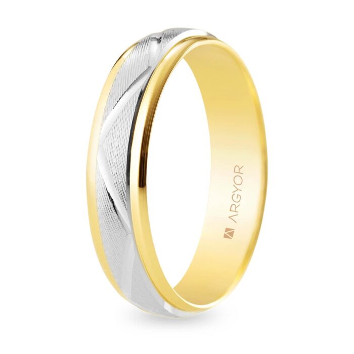 Alianza de boda bicolor 5250138