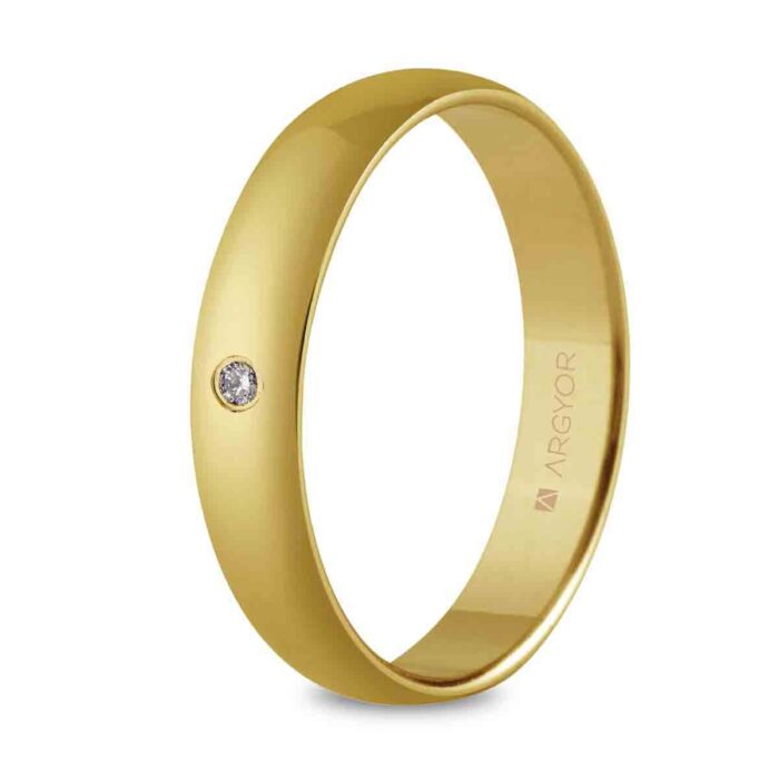 Alianza 4mm con diamante 0.02ct